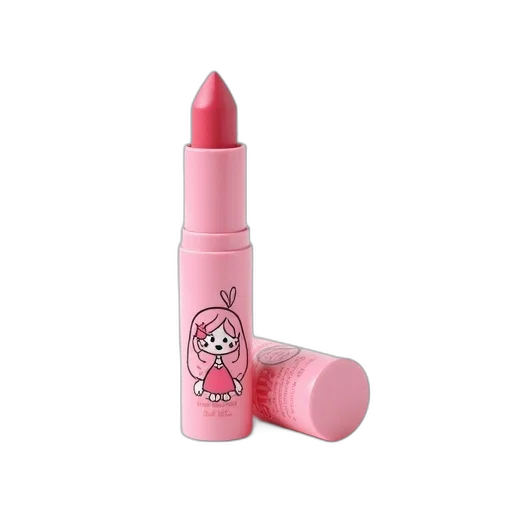 bottle, weapon, pink, lipstick, cartoon, character, label, displayed transparent PNG cut-out