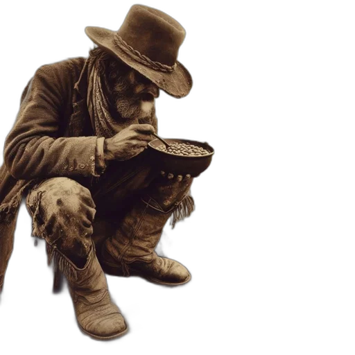 hat, concept art, photorealistic, comic book art, pencil sketch, wild, west, era transparent PNG cut-out