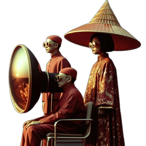 mask, staff, hat, umbrella, photorealistic, concept art, 3d render, oil painting transparent PNG cut-out