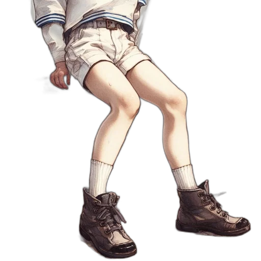 jacket, shoes, creature, staff, concept art, watercolor, photorealistic, anime transparent PNG cut-out
