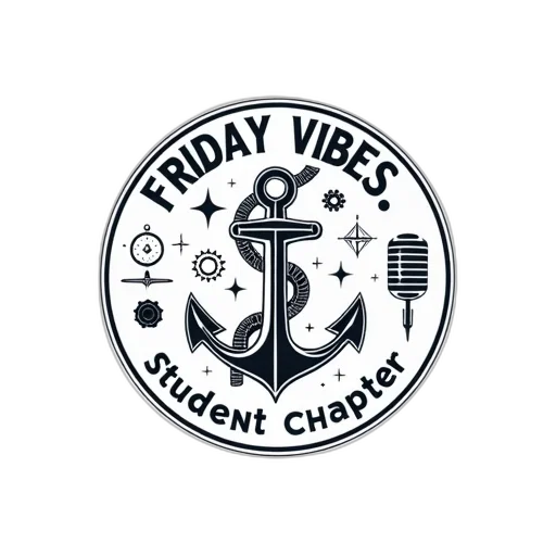 image, features, circular, logo, text, friday, vibes, top transparent PNG cut-out