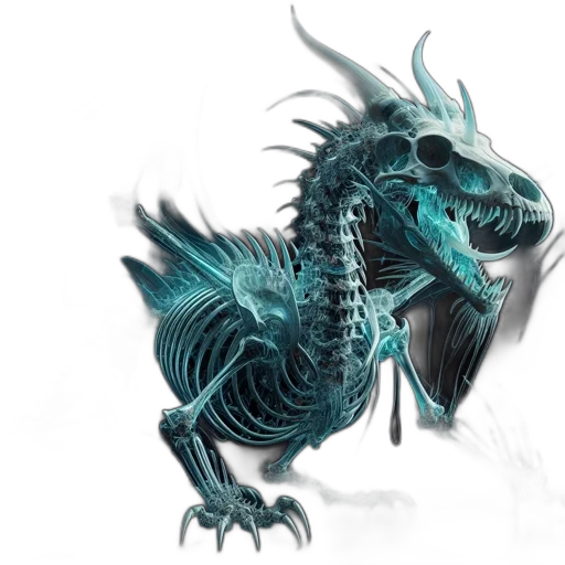 dragon, creature, animal, concept art, fantasy art, 3d render, photorealistic, blue transparent PNG cut-out