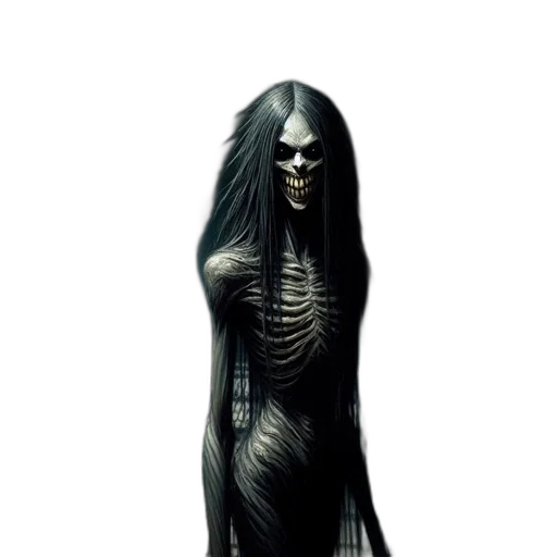 creature, dress, mask, hair, concept art, fantasy art, comic book art, pixel art transparent PNG cut-out