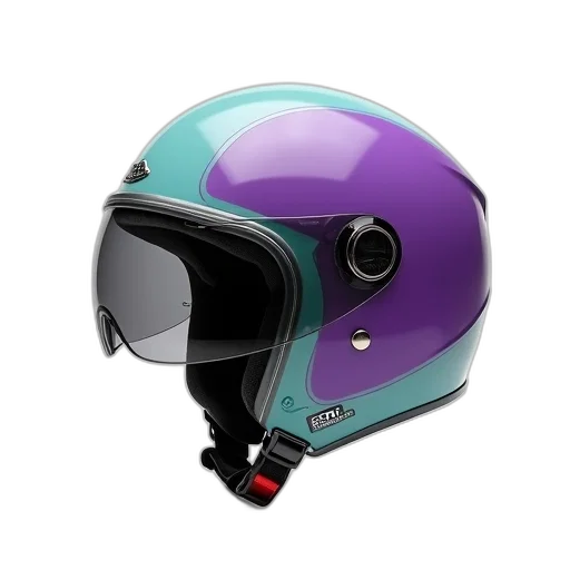 mask, 3d render, cyberpunk, vaporwave, purple, teal, helmet, grey transparent PNG cut-out