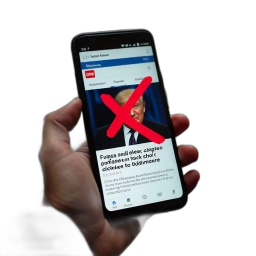person, hand, holding, smartphone, displaying, cnn, news, article transparent PNG cut-out