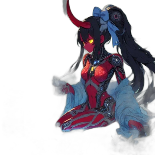 dragon, mask, concept art, fantasy art, pixel art, anime, red, dark transparent PNG cut-out