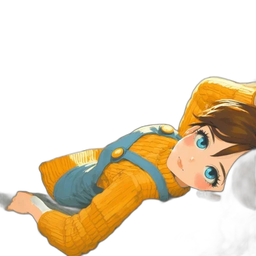 concept art, cartoon, 3d render, anime, snow, pastel, golden, blue transparent PNG cut-out