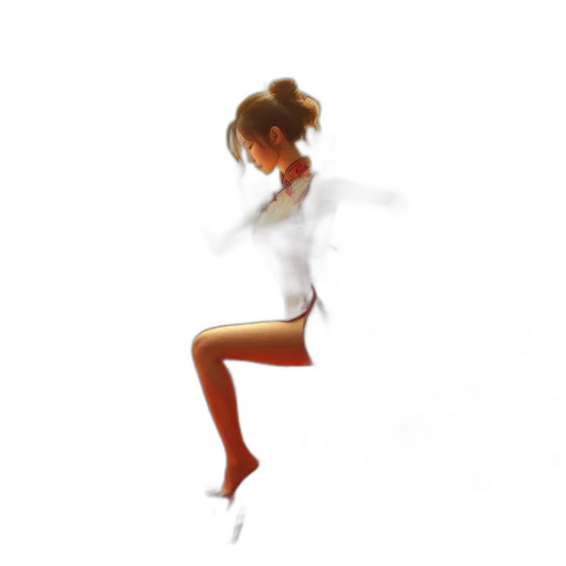 dress, photorealistic, 3d render, pixel art, concept art, woman, orange, poses transparent PNG cut-out