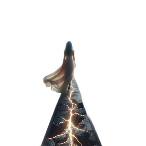 umbrella, hair, staff, sword, concept art, 3d render, fantasy art, photorealistic transparent PNG cut-out
