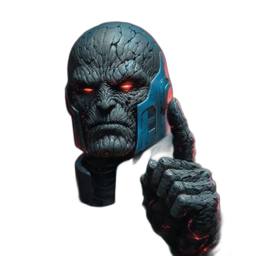mask, face, robot, weapon, concept art, comic book art, 3d render, pixel art transparent PNG cut-out