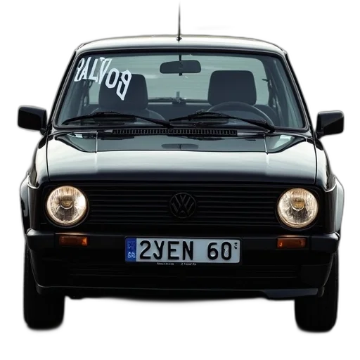 car, face, photorealistic, black, license, plate, reading, 2yv transparent PNG cut-out