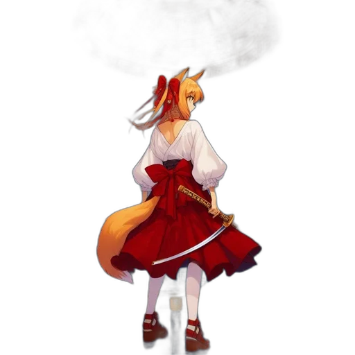 dress, staff, dragon, concept art, fantasy art, pixel art, anime, fog transparent PNG cut-out