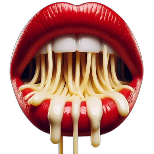 food, face, hair, mask, photorealistic, surreal, painting, lips transparent PNG cut-out