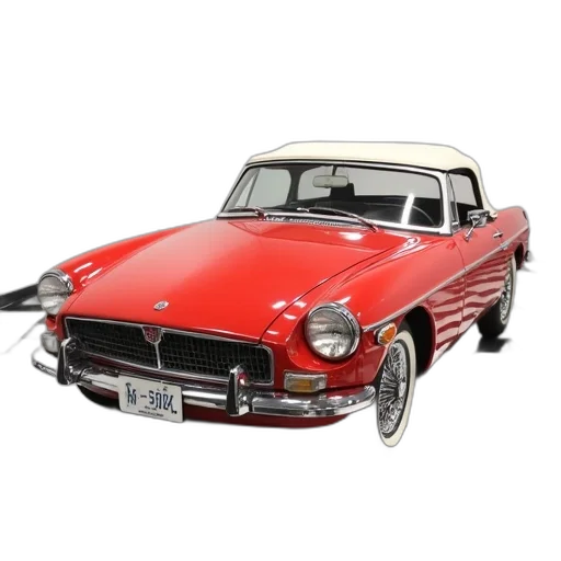 car, photorealistic, 3d render, concept art, red, convertible, white, roof transparent PNG cut-out