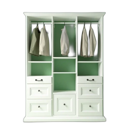 furniture, 3d render, photorealistic, green transparent PNG cut-out