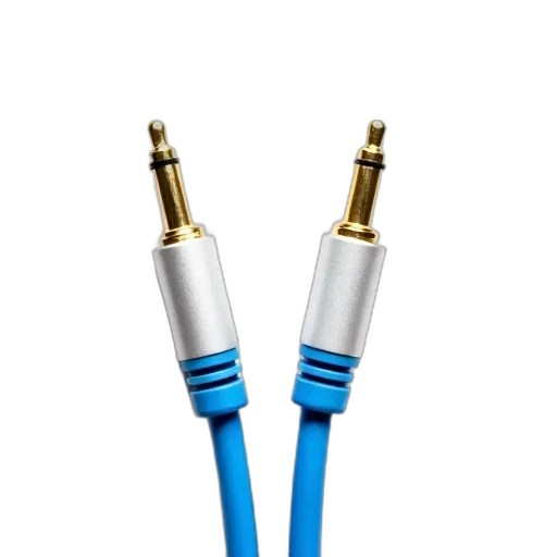 crown, blue, pair, white, audio, cables, gold-plated, connectors transparent PNG cut-out