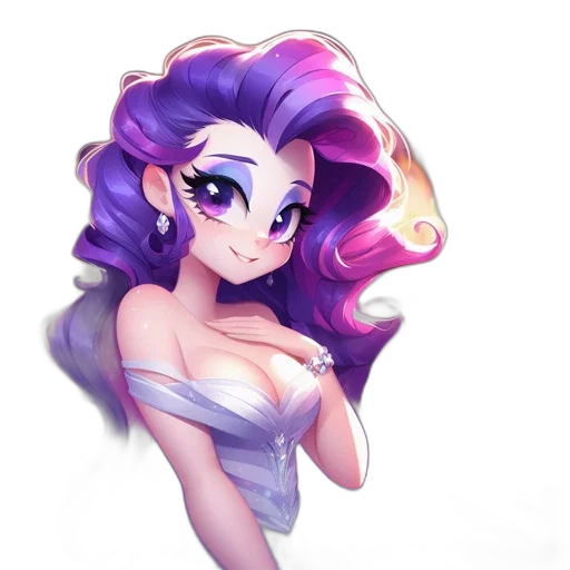 dress, crown, staff, hair, fantasy art, anime, cartoon, pixel art transparent PNG cut-out