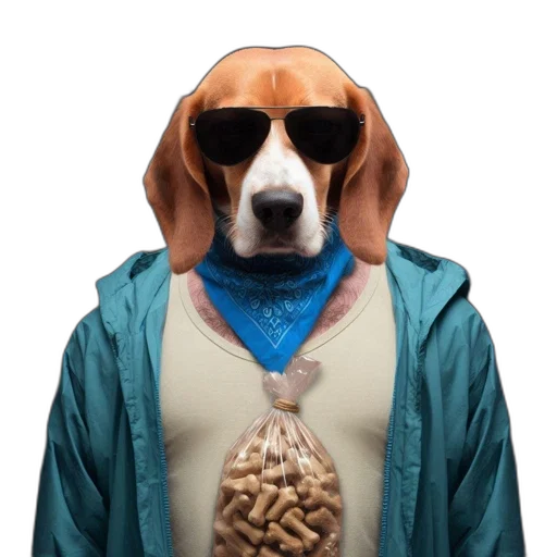 jacket, animal, creature, staff, 3d render, photorealistic, concept art, blue transparent PNG cut-out