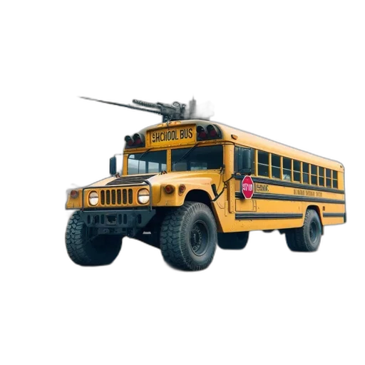 weapon, car, animal, staff, 3d render, concept art, photorealistic, yellow transparent PNG cut-out