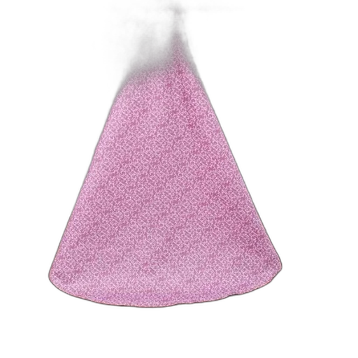 umbrella, hat, dress, bottle, 3d render, pink, bedspread, subtle transparent PNG cut-out