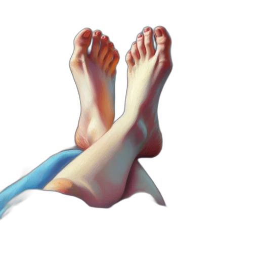 shoes, photorealistic, 3d render, concept art, watercolor, underwater, blue, person transparent PNG cut-out