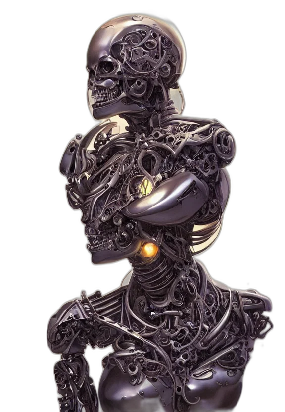 robot, jewelry, crown, staff transparent PNG cut-out