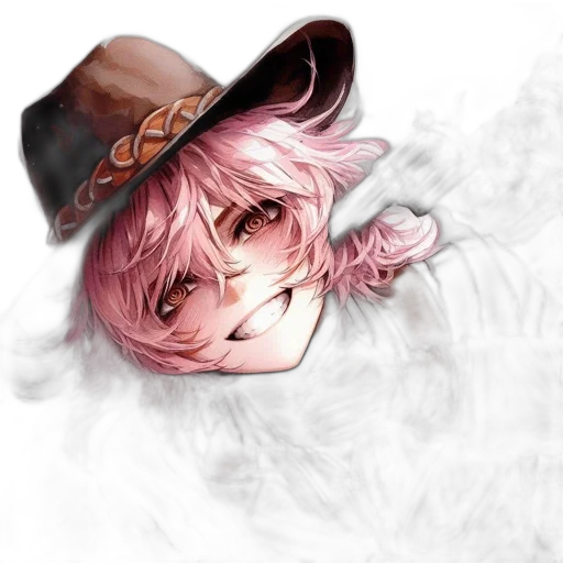 hat, face, mask, dragon, photorealistic, fantasy art, anime, watercolor transparent PNG cut-out