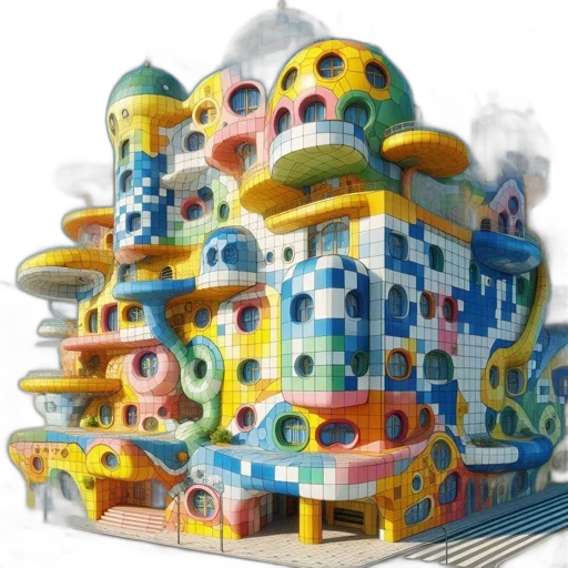 building, 3d render, concept art, photorealistic, fantasy art, city street, image, depicts transparent PNG cut-out