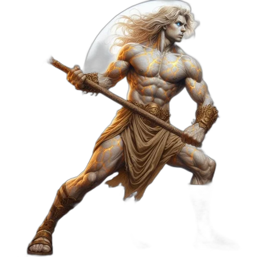sword, fantasy art, concept art, 3d render, photorealistic, imposing, figure, armed transparent PNG cut-out