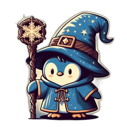 staff, hat, fantasy art, pixel art, concept art, comic book art, blue, cartoon transparent PNG cut-out