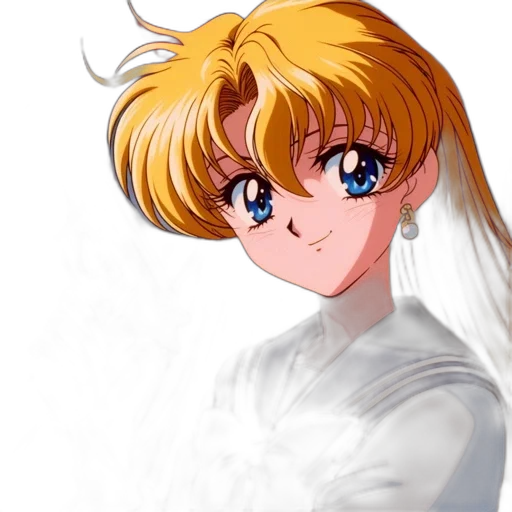 face, anime, pixel art, photorealistic, cartoon, outer space, monochrome, blonde-haired transparent PNG cut-out