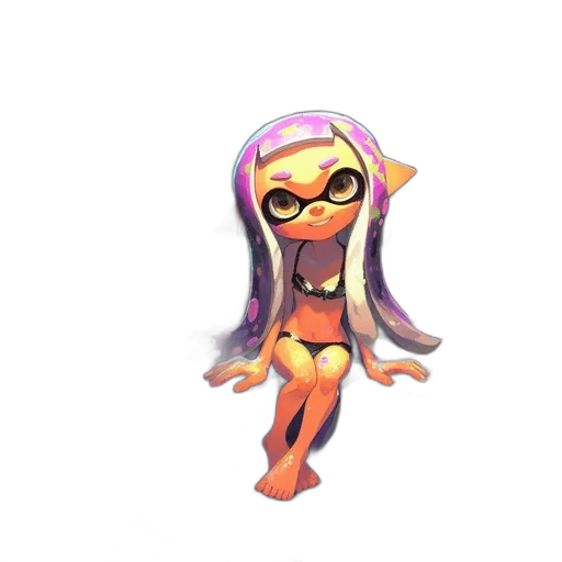 mask, dress, weapon, creature, 3d render, concept art, vaporwave, pixel art transparent PNG cut-out