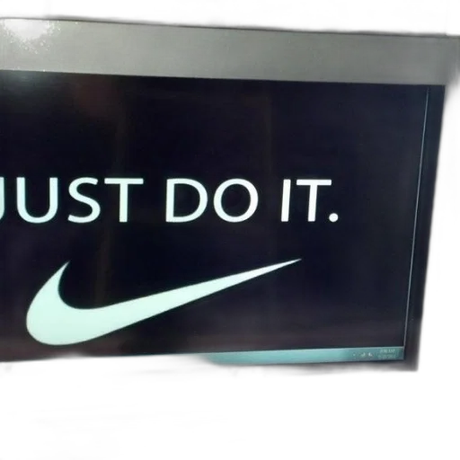 shoes, black, screen, nike, logo, slogan, just, white transparent PNG cut-out