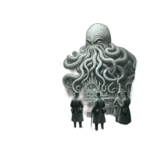creature, jacket, hair, crown, 3d render, concept art, fantasy art, underwater transparent PNG cut-out
