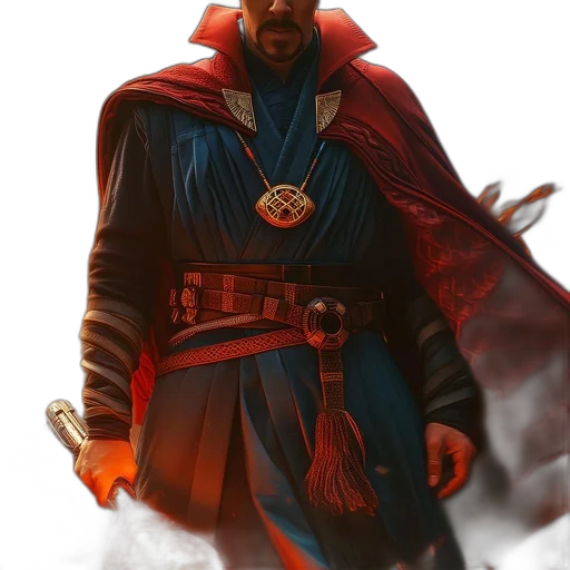 staff, sword, mask, concept art, fantasy art, comic book art, photorealistic, red transparent PNG cut-out