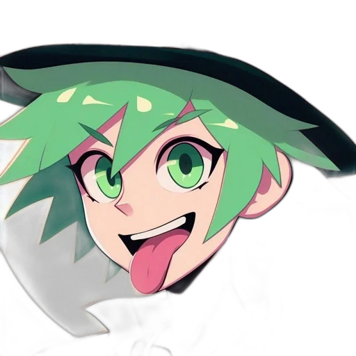 hat, face, creature, mask, anime, concept art, cartoon, 3d render transparent PNG cut-out