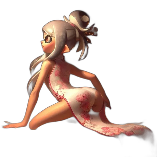 creature, dress, mask, robot, concept art, pixel art, fantasy art, 3d render transparent PNG cut-out