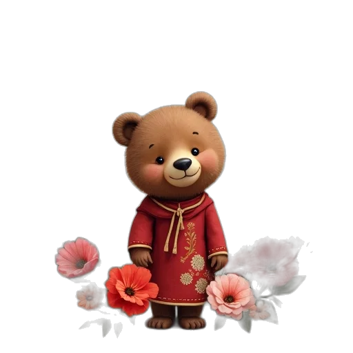 flower, staff, 3d render, concept art, photorealistic, fantasy art, red, masha transparent PNG cut-out