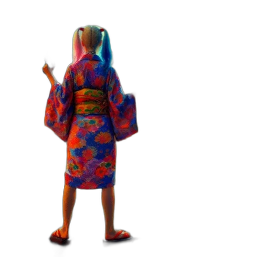 dress, jacket, umbrella, staff, 3d render, concept art, vaporwave, photorealistic transparent PNG cut-out