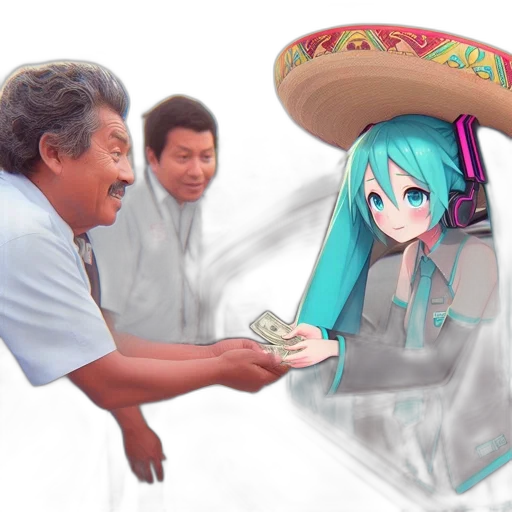 weapon, robot, food, hat, vaporwave, anime, concept art, photorealistic transparent PNG cut-out