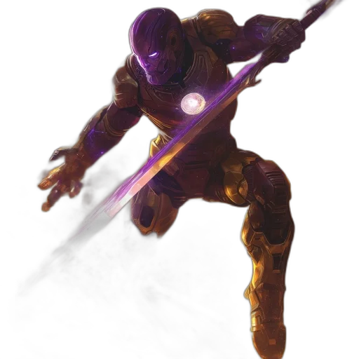 sword, weapon, staff, robot, concept art, fantasy art, comic book art, 3d render transparent PNG cut-out