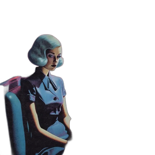 robot, dress, face, crown, 3d render, comic book art, concept art, vaporwave transparent PNG cut-out