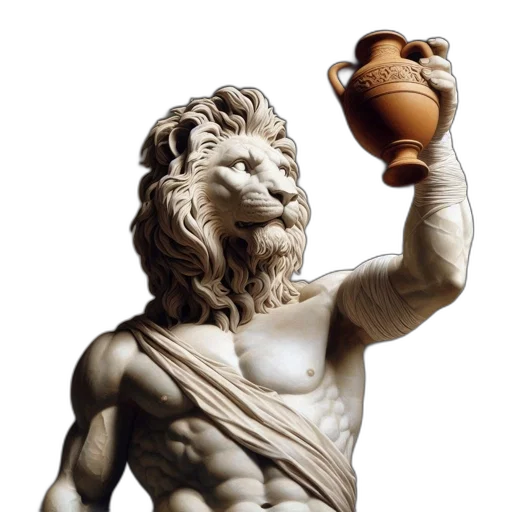 food, animal, photorealistic, 3d render, fantasy art, concept art, life-sized, statue transparent PNG cut-out