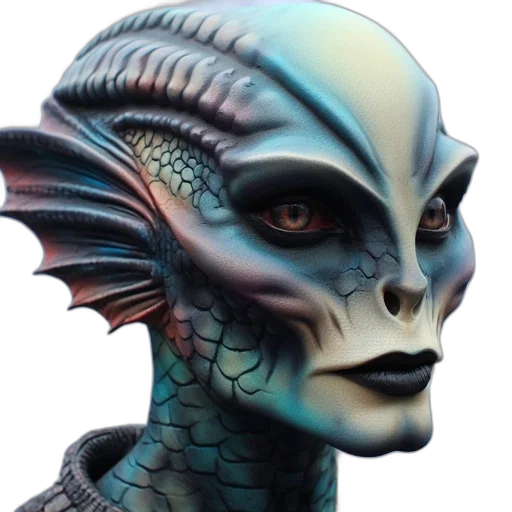 creature, face, mask, staff, concept art, fantasy art, 3d render, photorealistic transparent PNG cut-out