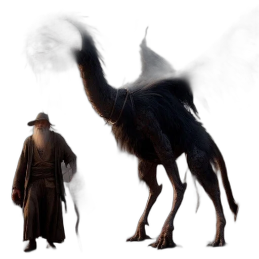 dragon, creature, animal, concept art, fantasy art, photorealistic, 3d render, fog transparent PNG cut-out