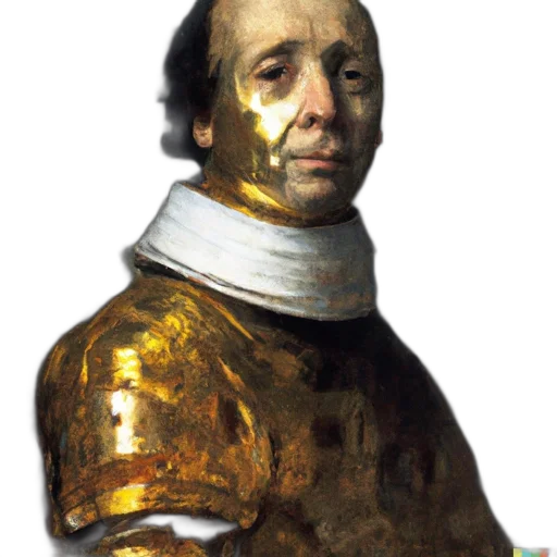 face, mask, staff, jacket, photorealistic, oil painting, concept art, portrait transparent PNG cut-out