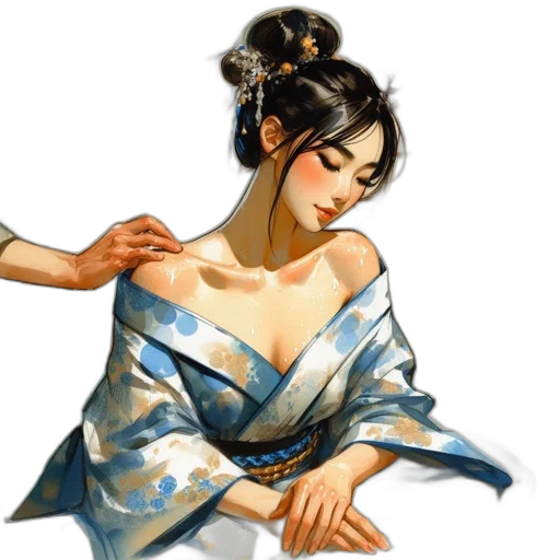 dress, jewelry, staff, oil painting, photorealistic, fantasy art, concept art, rain transparent PNG cut-out