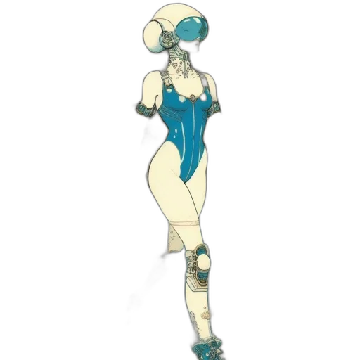 dress, robot, staff, mask, concept art, pixel art, 3d render, cyberpunk transparent PNG cut-out