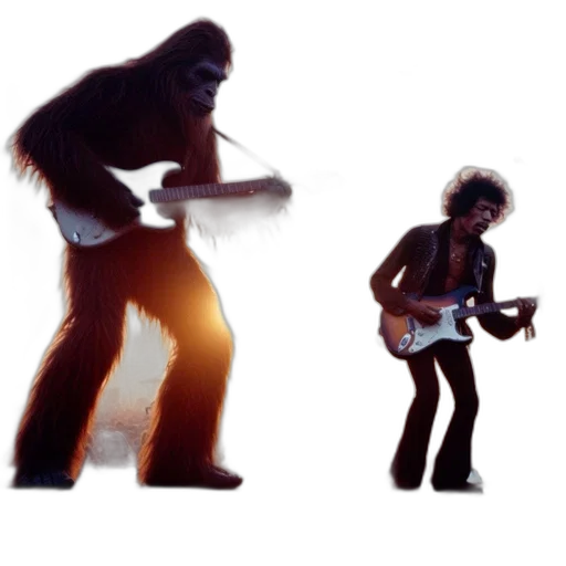 creature, animal, concept art, 3d render, bustling, music, event, gorilla transparent PNG cut-out