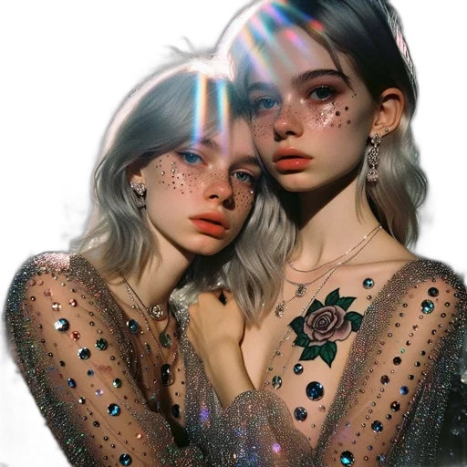 jewelry, dress, face, mask, fantasy art, photorealistic, concept art, cyberpunk transparent PNG cut-out